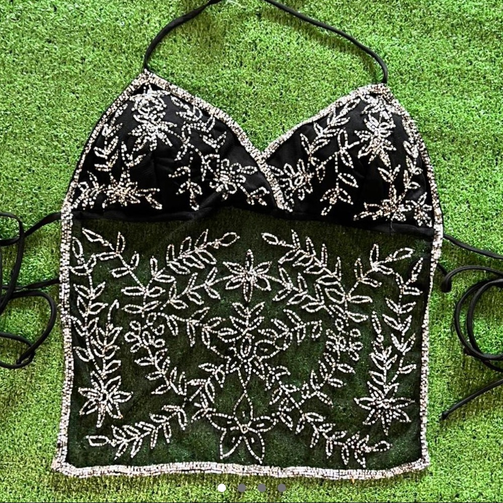 Y2K beaded tank top